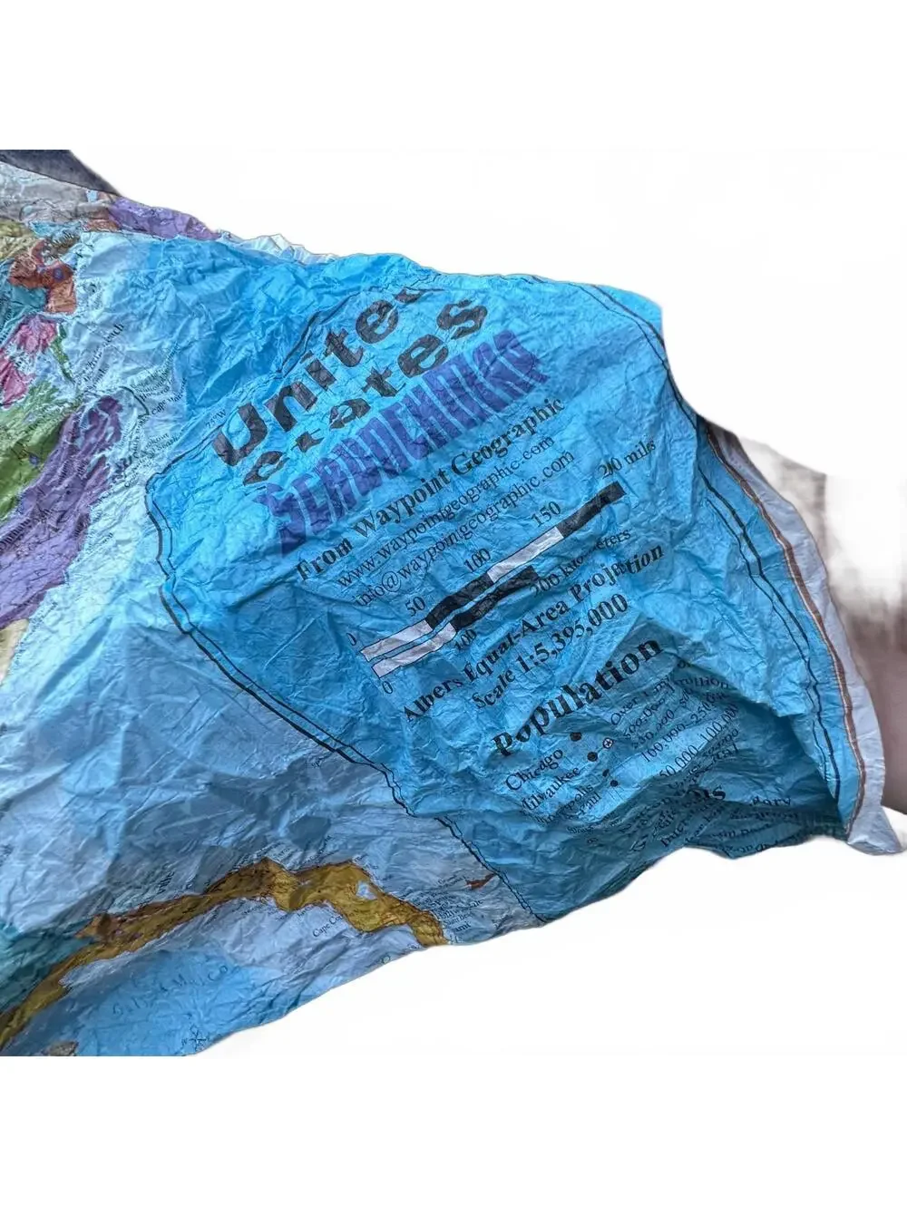 USA ScrunchMap Weatherproof Foldable Educational Map